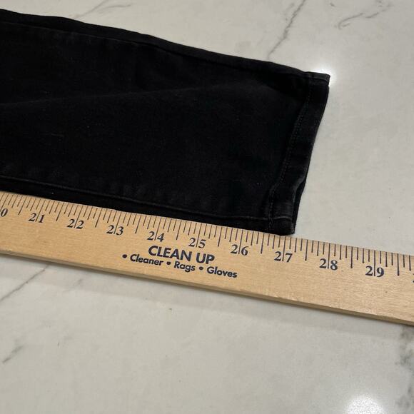 Tahari Jeans Womens SIZE 12/31 Slim Straight Black Denim Midrise EUC - Picture 7 of 7